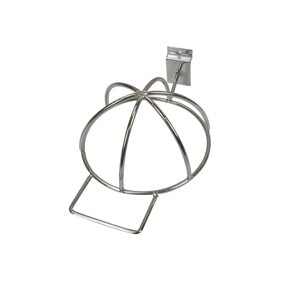 Retail Store Metal Chrome Cap Display Rack for Slatwall