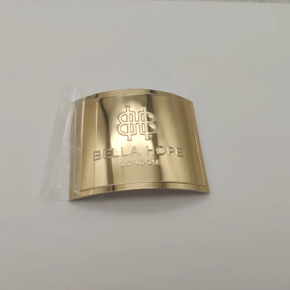 private labelgold metal clear Transparent label bike head badgemetal nameplate aluminum