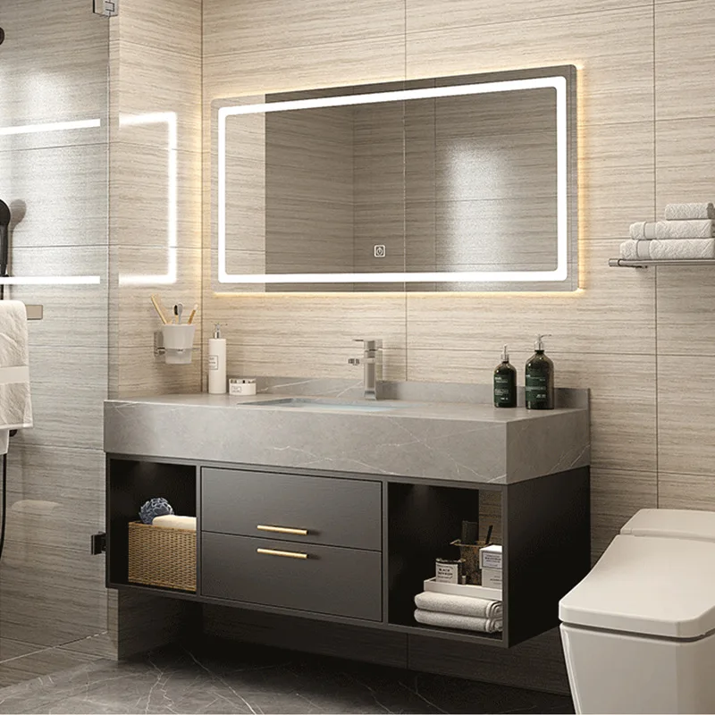 Hot sell waterproof modern bathroom furniture luxury vanity sink sets wall mounted clearance bathroom cabinets and vanities