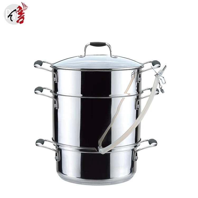 Хорошее качество, 8 л, многофункциональная кастрюля из нержавеющей стали для приготовления фруктового сока