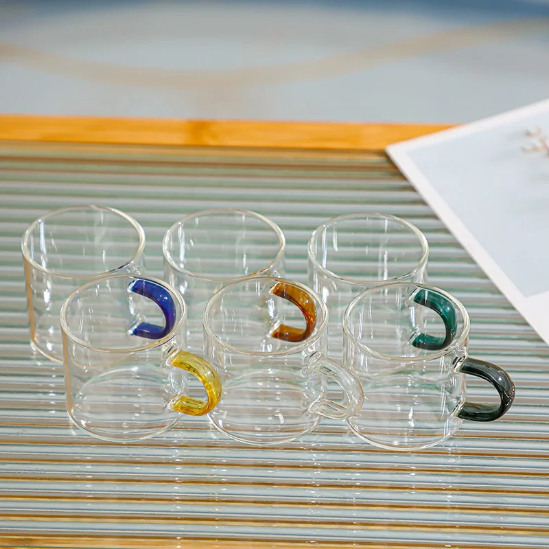 550ml cold water glass pot with 100ml clear glass cup tea set