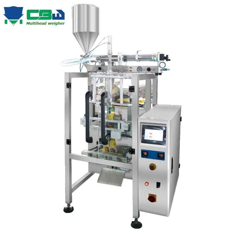 Automatic vertical high speed food liquid filling machine ketchup honey sachet sealing packing machine