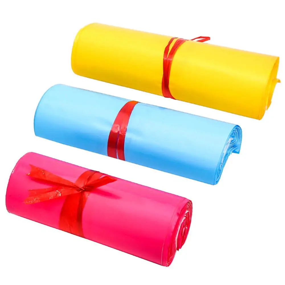 100pcs Disposable Courier Bags Colorful Waterproof Self Adhesive Express Bags Shipping Envelope Mail Bags Seal Plastic Pouches