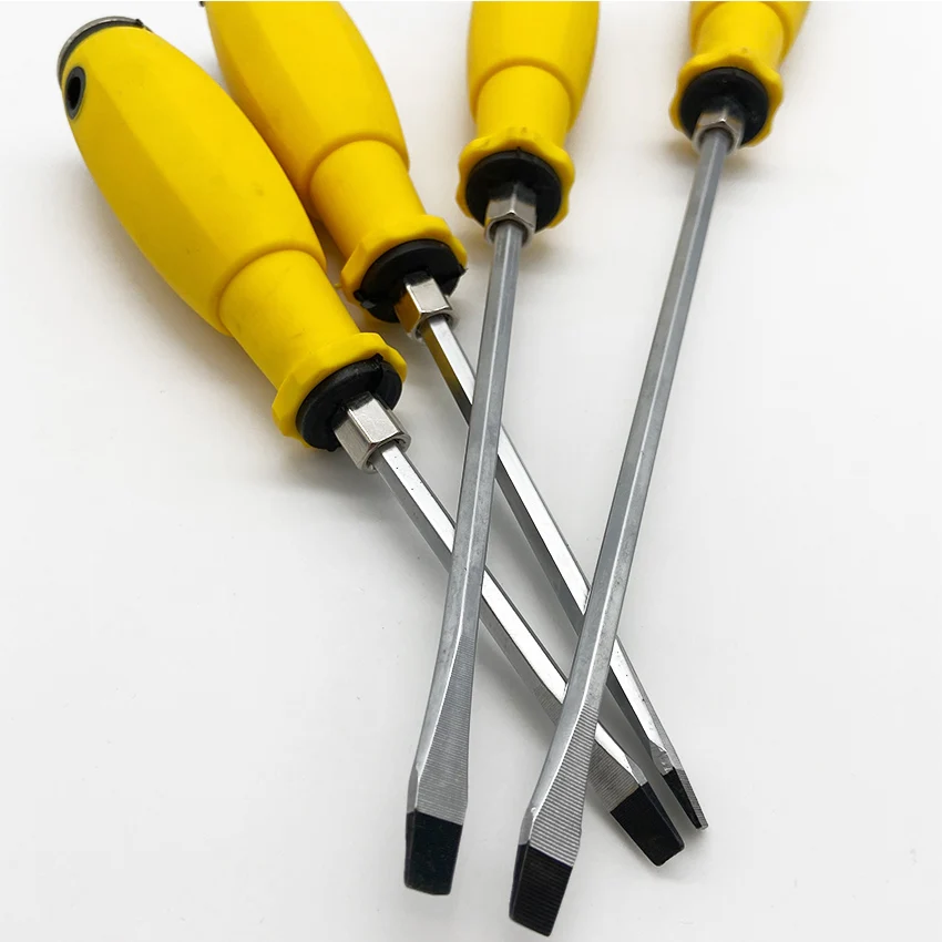 Оптовая продажа с фабрики светло-желтая ПВХ ручка крестообразный трофей отвертка размер 4 дюймов 6 дюймов 8 дюймов