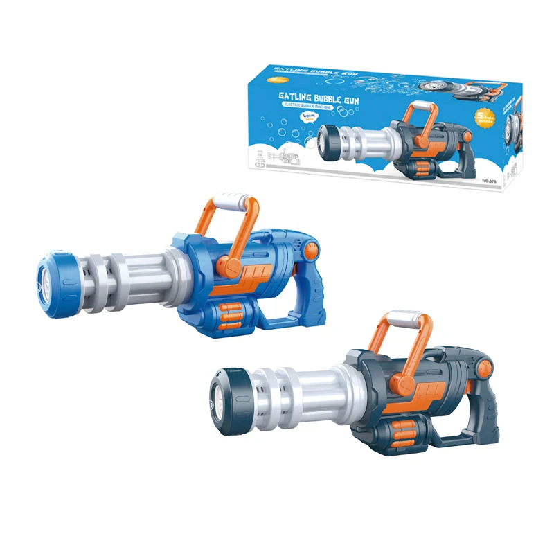 Kids Blower Bubble Maker Outdoor Summer Toys Automatic Bubble Machine Gatling Bubble Gun