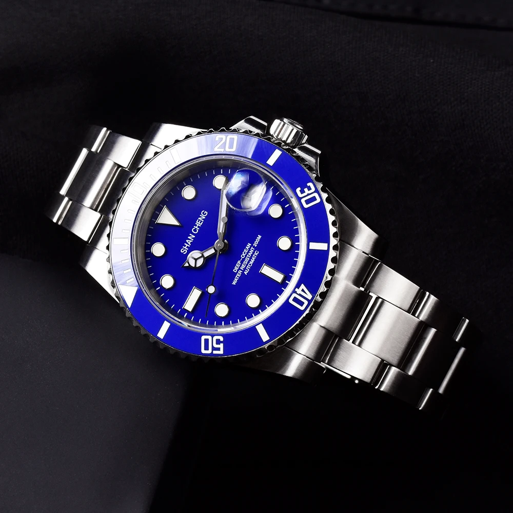 Solid Bronze Diving Watch Ceramic Bezel Automatic Sapphire Crystal K evlar Strap Super Luminous Dial Diving Watch