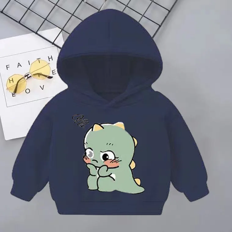 wholesale kids high quality custom printing cotton pink coat fall colors hoodies dinosaurs blue size 7 for 6 year old