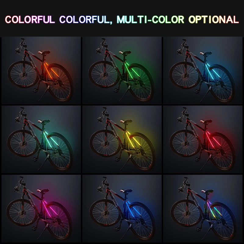 Bike accessories colorful two mode rechargeable bicycle wheel LED warning light luces para bicicletas