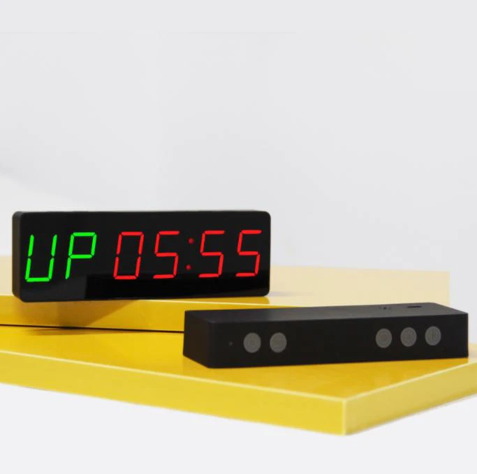 6-значный 4 дюймовый светодиодный цифровой таймер тренажерный зал с большим логотипом по индивидуальному заказу
