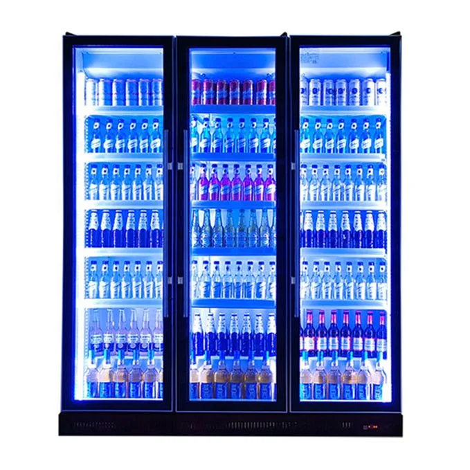 Soft Drink Upright Display Chiller Soda Upright Glass Door Cooler Manufacturer price