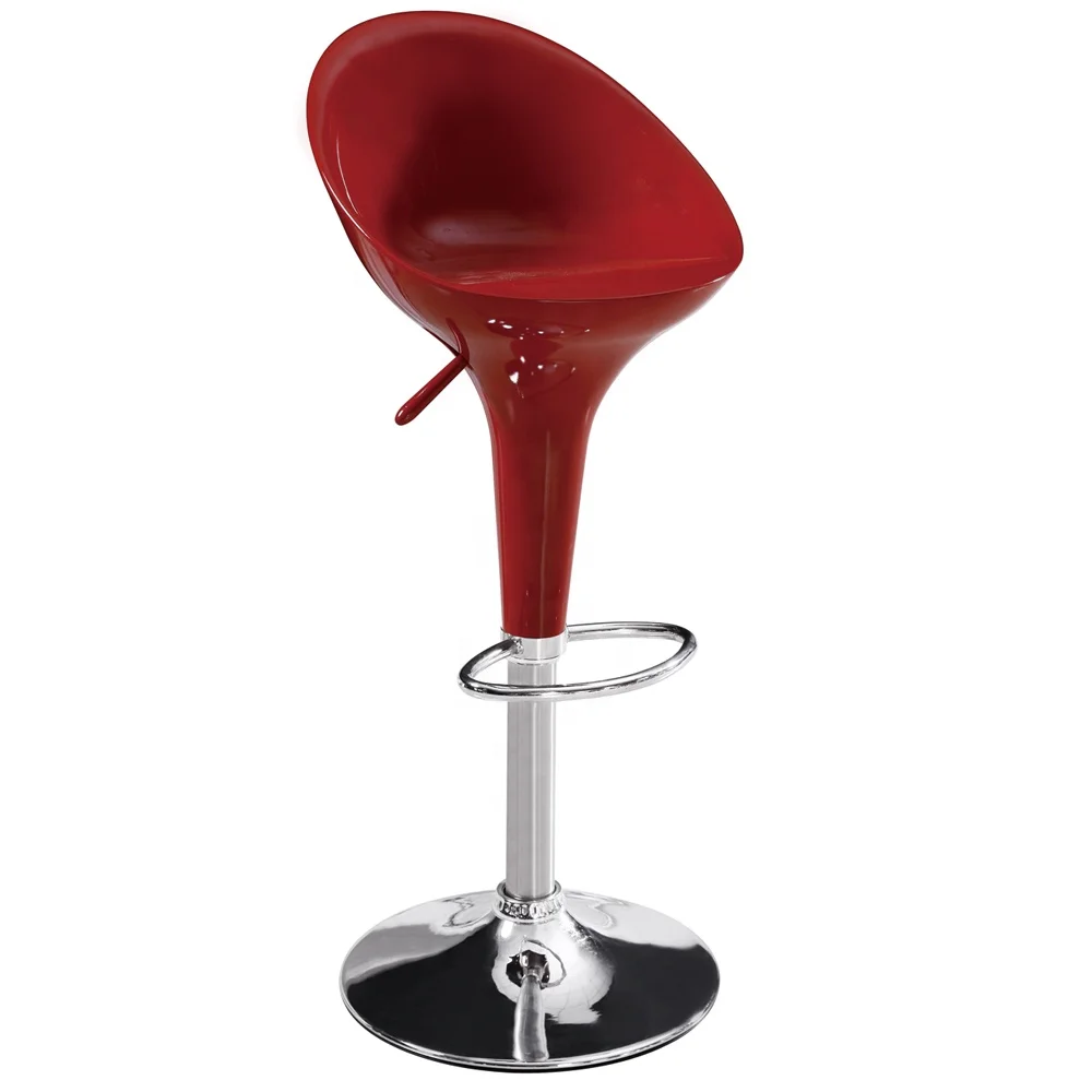 New design cheap bar furniture color bar stool free sample adjustable plastic bar stool with footrest