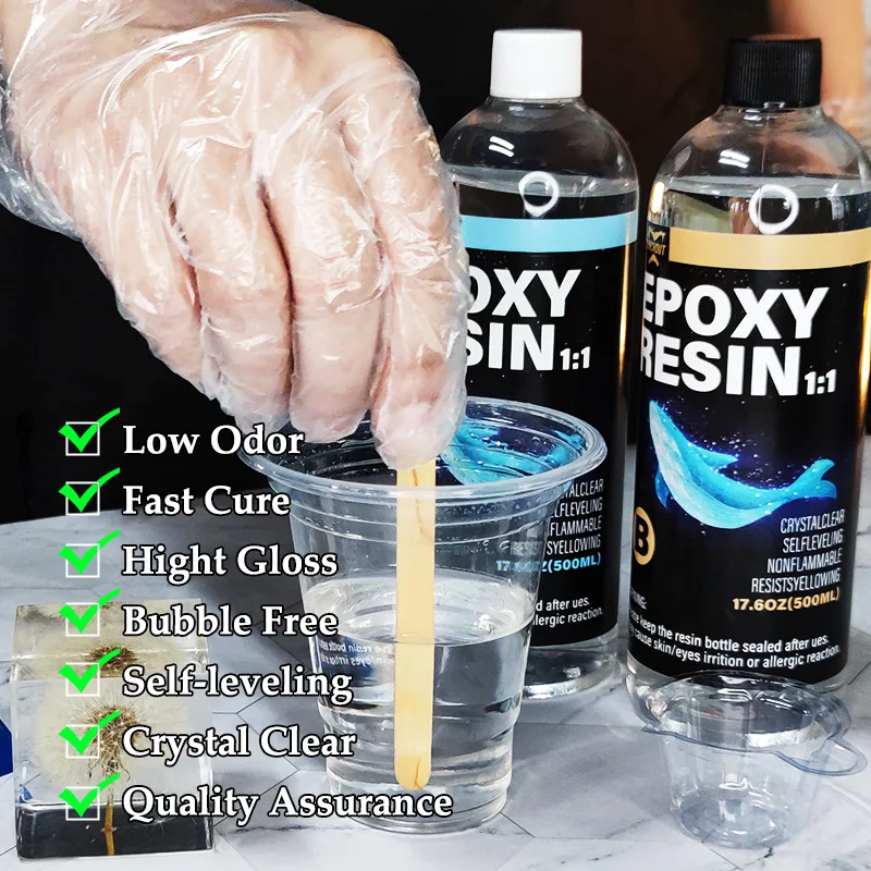 Factory customization  Table Top & Bar Top Casting Resin  500ml Bubbles Free Epoxy Resin for house decoration