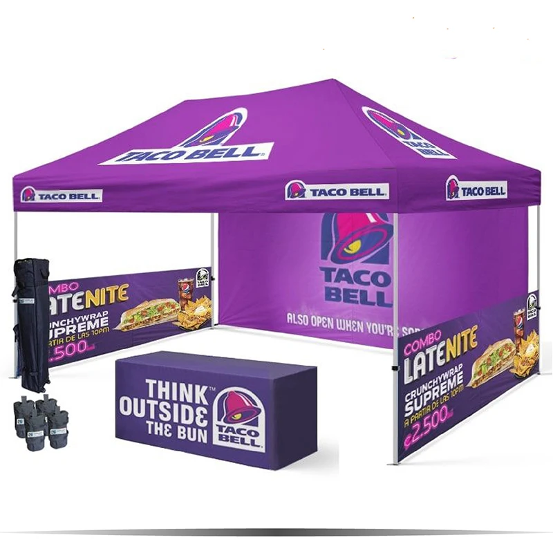 printed logo aluminum 300D fabric pop up tent display advertising tent trade show gazebo tent