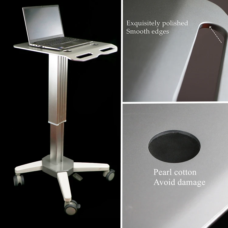 MA-Height Adjust aluminum alloy Surgical Instrument medical trolley laptop Cart For Hospital And Clinics