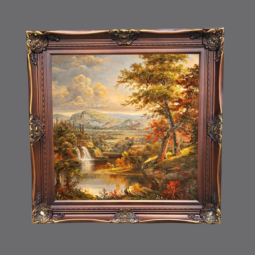 golden classical luxury wall picture photo frame blank canvas oil painting framed moulding for sale