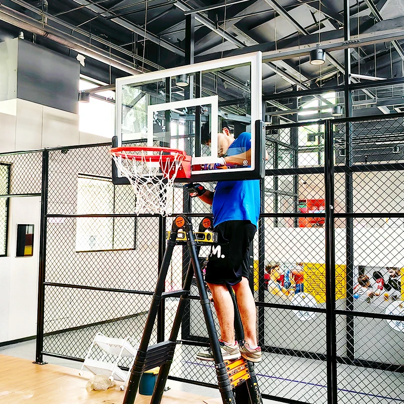 Outdoor Adjustable In-ground Basketball Training Hoop with High Rebound Performance In-ground Basketball Hoop