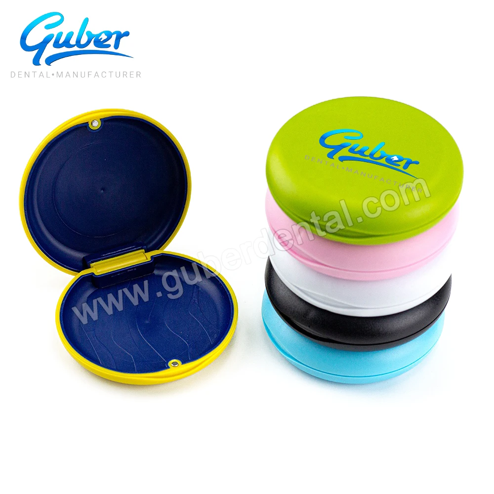 Guber Factory Hygiene Box Plastic Silicone Retainer Case box Orthodontic Braces Invisible Storage Aligner denture Box with logo