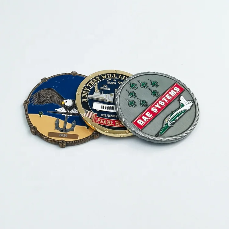 20 Years Factory Gold Silver Brass Coin Zinc Alloy Metal Challenge Coin Custom Design 3D 2d Enamel Coin Collection for Souvenir