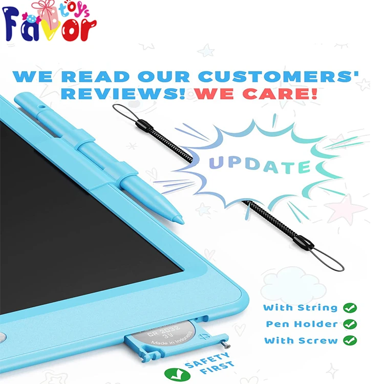 LCD Writing Tablet, 10 INCH Colorful Toddler Doodle Board Drawing Tablet, Erasable Reusable Electronic Drawing Pad