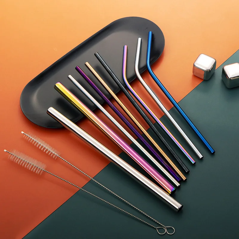 Food Grade Biodegradable Reusable Drinking Straw Metal Stainless Steel Straw