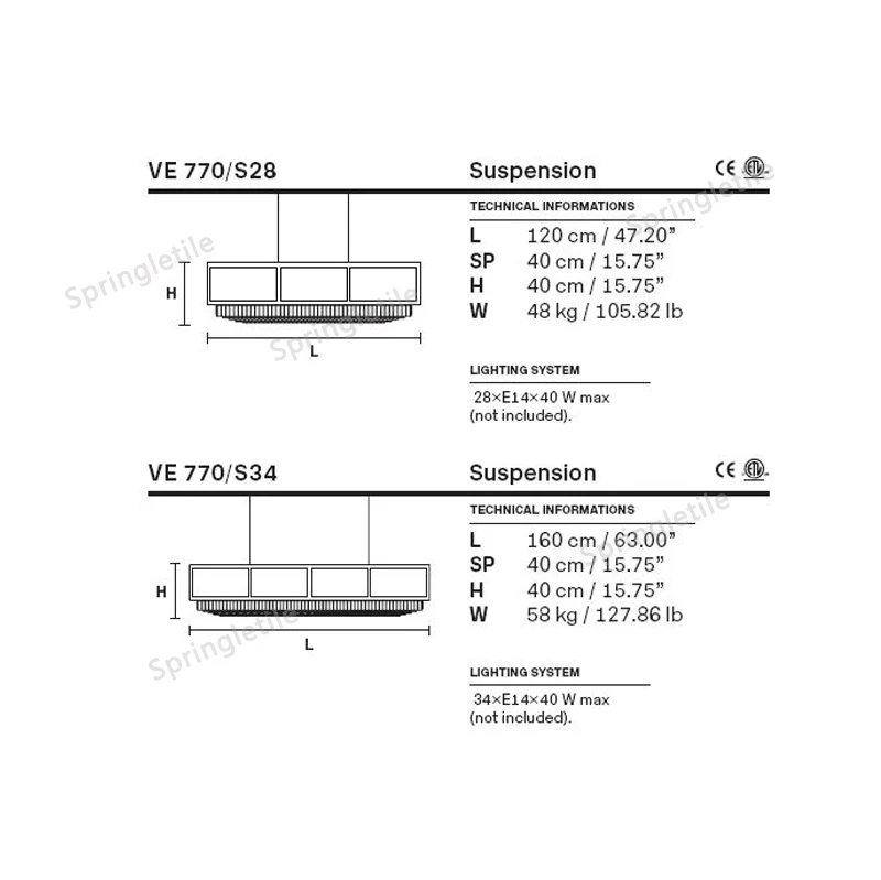 Springletile 2022 home dining ceiling led pendant light pendant luxury crystal rectangular chandelier modern