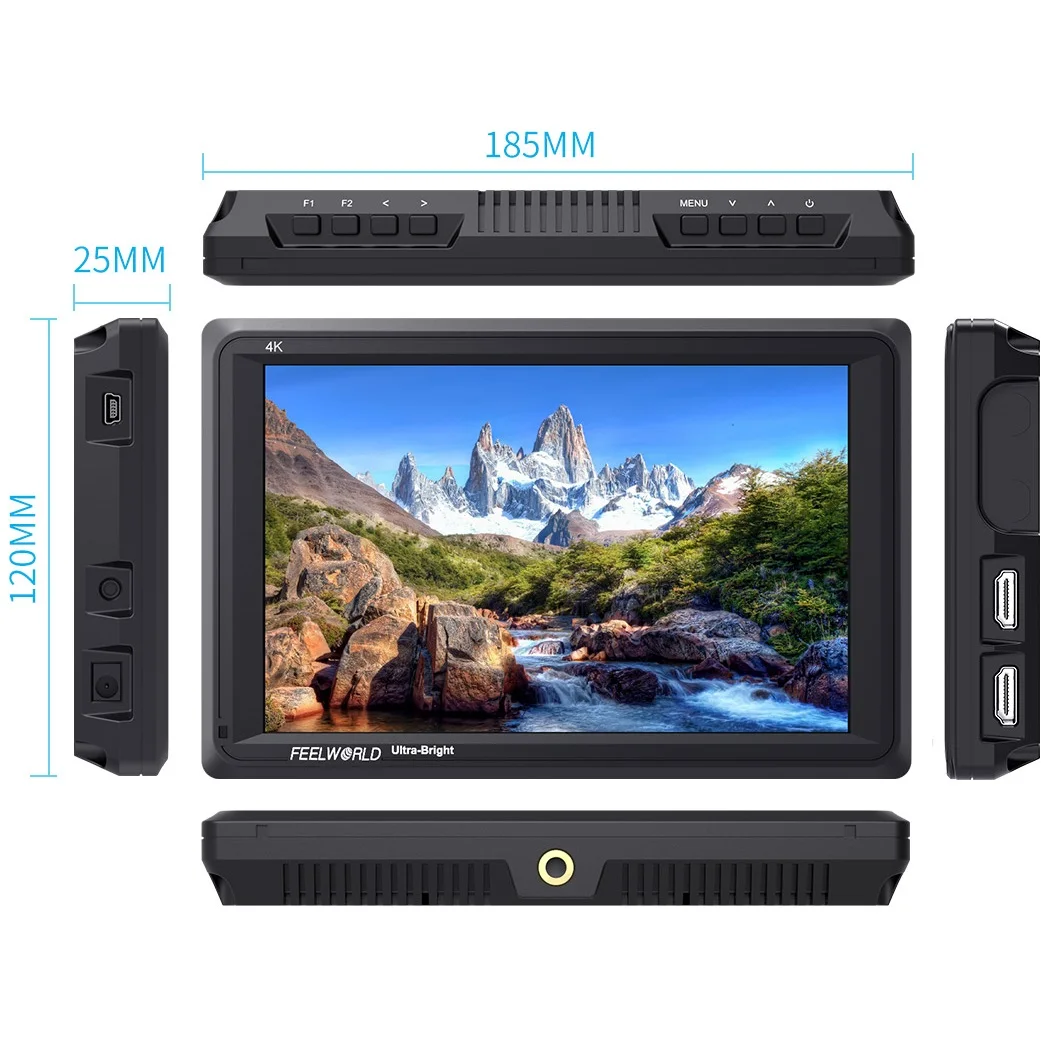FEELWORLD FW279 7 Inch 2200nit Daylight Viewable HDM Field Monitor 1920X1200 IPS Panel for Shooting Outside Camera Field Monitor
