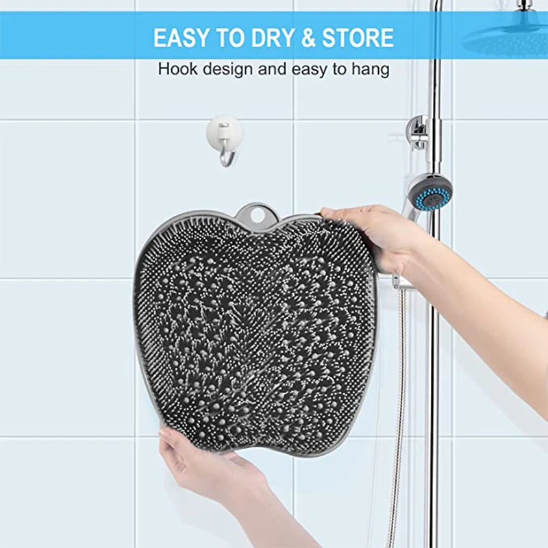 Wholesale Silicone Shower Foot Massager Scrubber Mat Bathroom With Non Slip Suction Cups For Feet Exfoliator Callus Remover