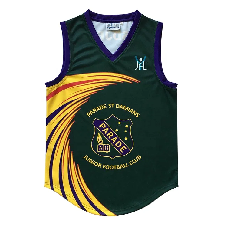 OEM Service  Football Jerseys Full Sublimation  AFL Football Jumper Customized Footy Jumper Uniform