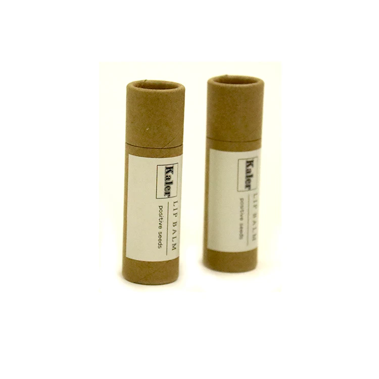 Biodegradable   push-up Paper Tube Packaging for Natural Deodorant Kraft Cardboard  Tube   for Lip balm&body balm lipsticks