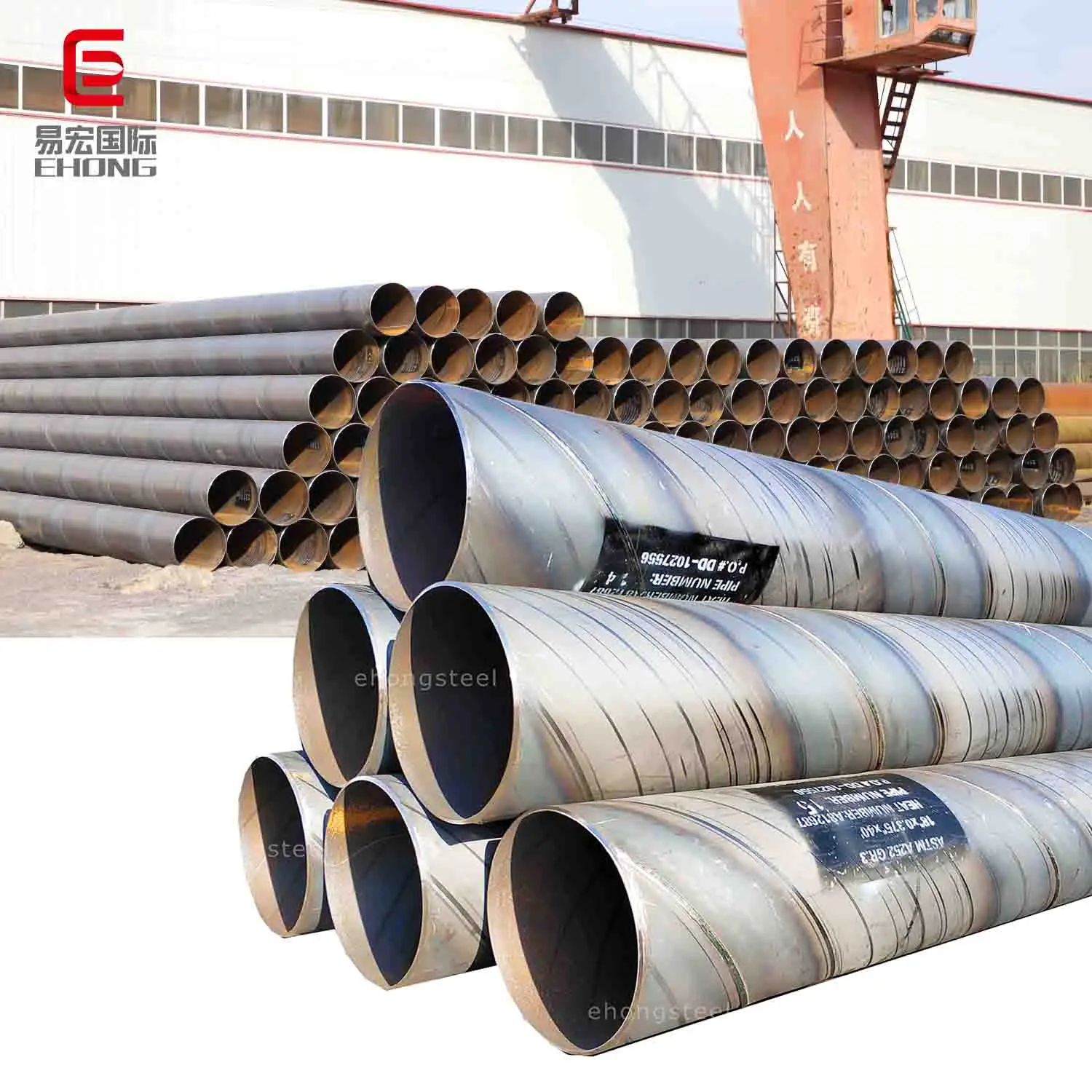 S235 S355 Carbon Steel Spiral Welded Steel Pipe with Competitive Price