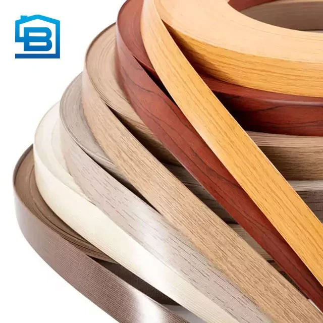 Furniture matte and embossing wood grain PVC edge banding plastic edge tape strip