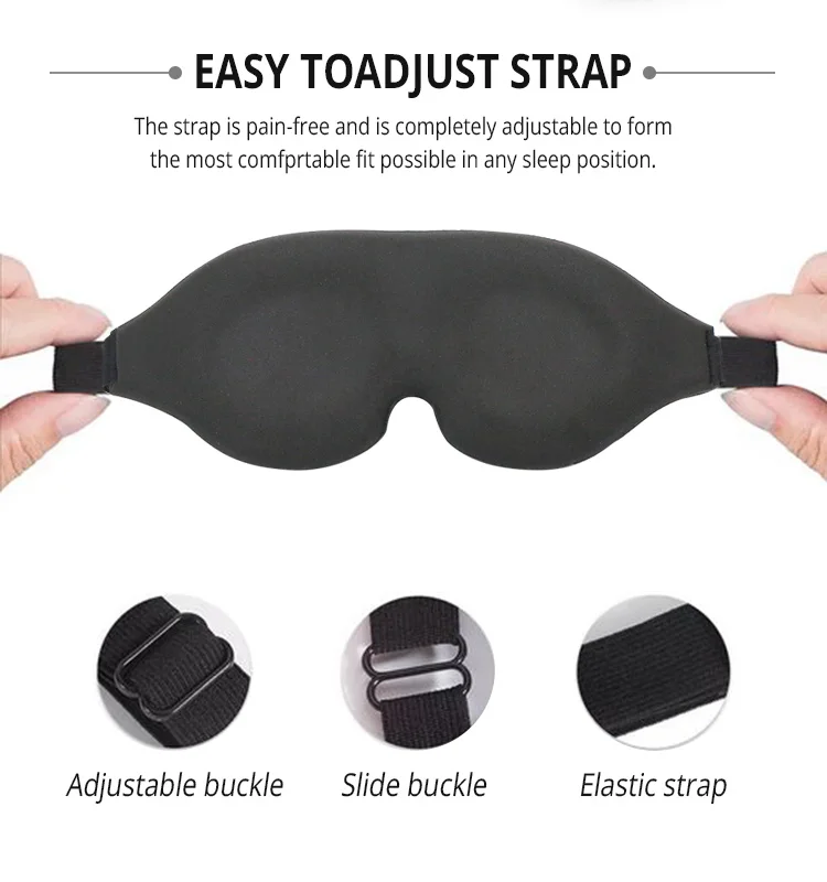 3D Eye mask Sleep Blindfold with Poly Bag  and foam earplug