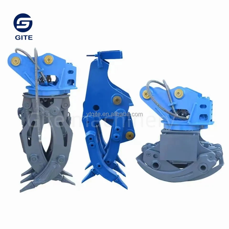 GITE hydraulic rotating grapple bucket excavator 360 hydraulic grab