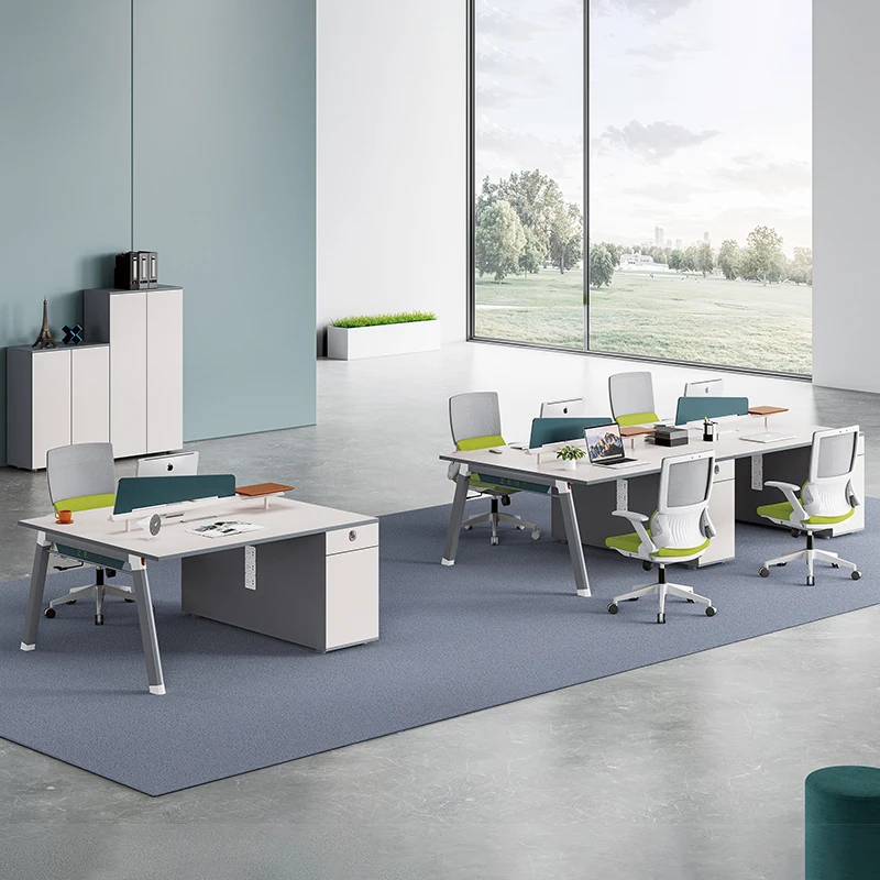 High End Work Station Office Workstation 2 4 6 8 People Office Desk Cubicle Dual Workstation Desk