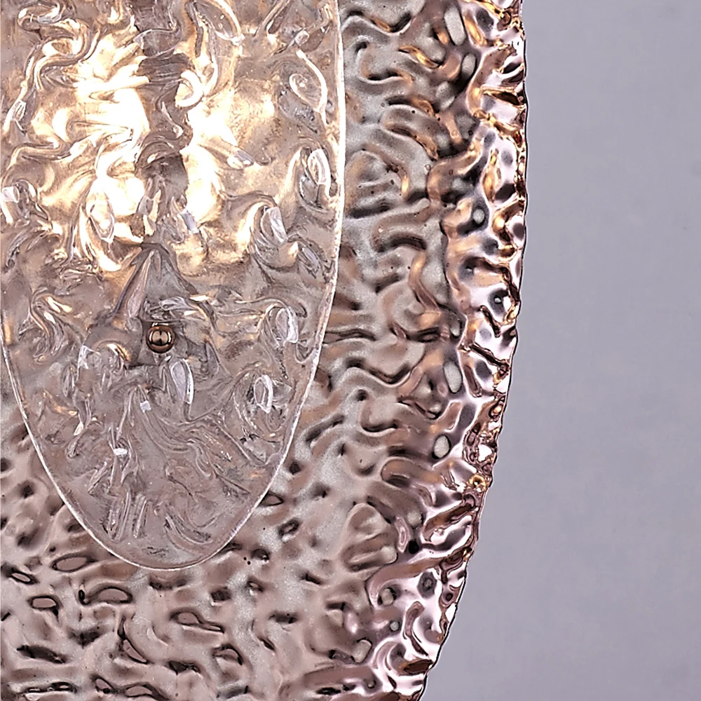 Modern art handmade glass wall lights for home indoor wall decoration Brass glass luxury wall lamp