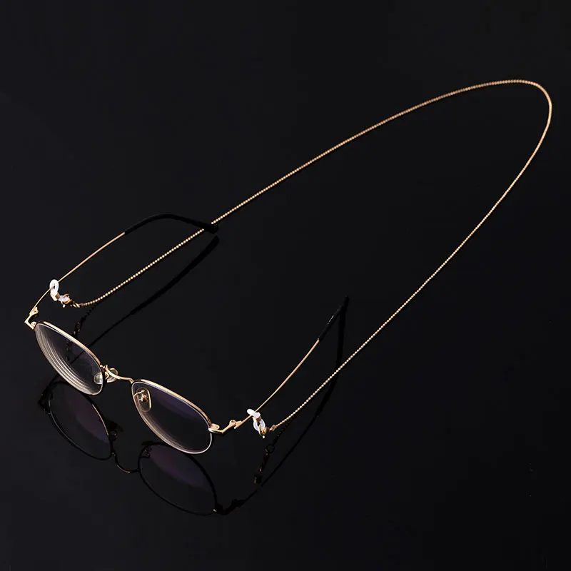 Металлическая цепочка для очков позолоченная стеклянная Цепочка Из Бисера подвесная Веревка аксессуары