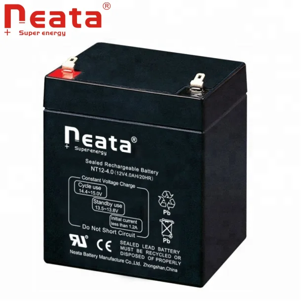 NEATA 12 Volt 4 Amp Rechargeable Standard security equipment battery