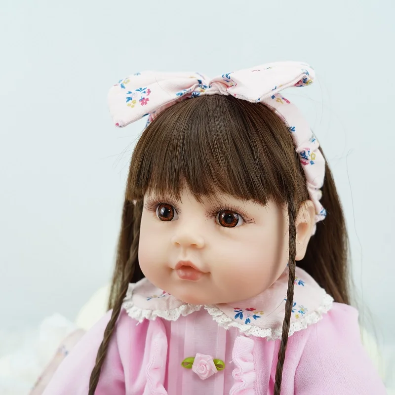 Sweet Adorable Face 24 Inch Real Baby Dolls Bebe Reborn Doll Bebes de Silicona Toy for Nurturing Play