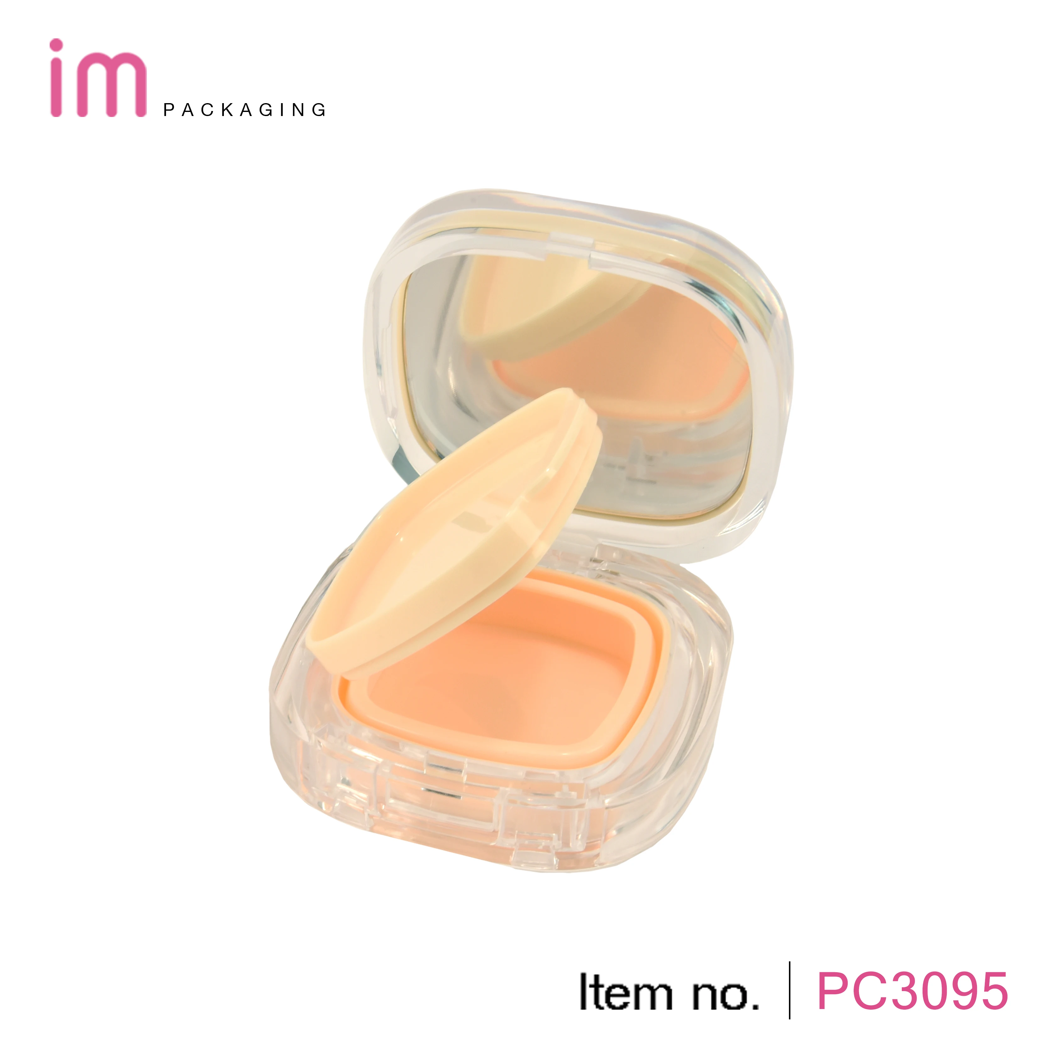 2022 korean replaceable plastic cosmetics bb cream packaging transparent clear 15g square foundation cushion case