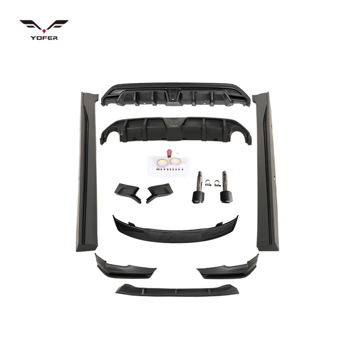 Yofer parts bodykit for Altima car front rear bumpers lip corner side skirts spoiler tailpipe