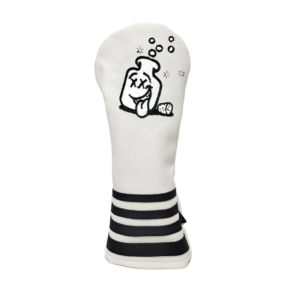 Factory Direct Custom Golf Driver Wood Headcover Durable PU Leather with Embroidered Logo for Golf Clubs