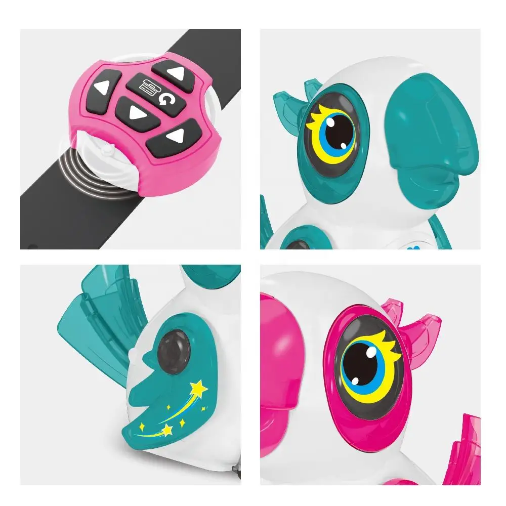 Watch Control Birds Toys Intelligence Parrot Robot Draw A Line Follow Smart Robot Toy Remote Control Animal Toy