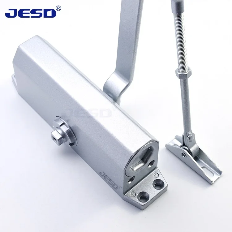 Europe CE Aluminum 180 degree door closer automatic 90° hold closeing door 45-65kg heavy duty door closer