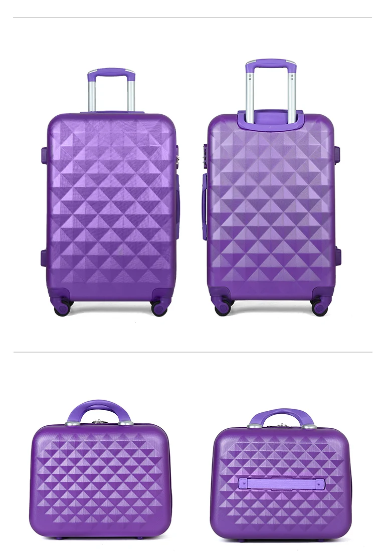 Custom Logo Factory Price  Silver Travel Suitcase Retro 3 Pieces Set Lightweight Travel Luggage