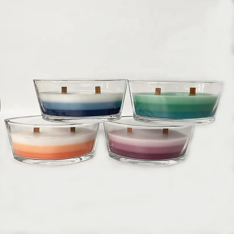 candle with wooden wick