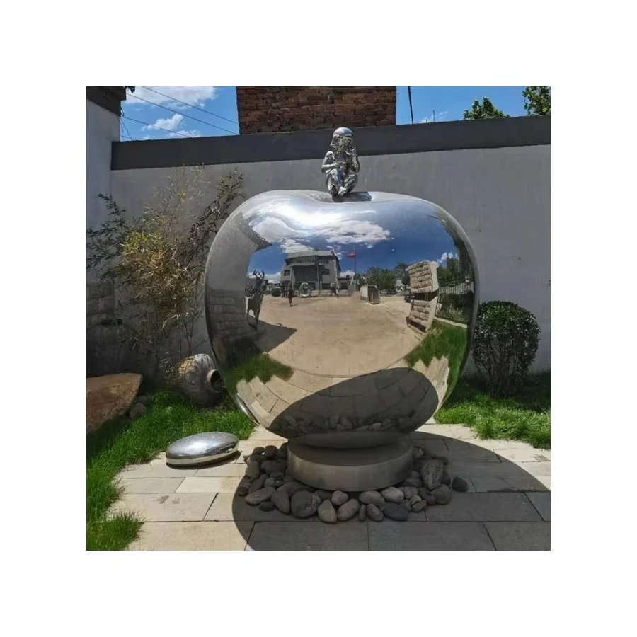Outdoor large stainless steel metal 304 waterfall crystal fountain ball Custom stainless steel fountain ball