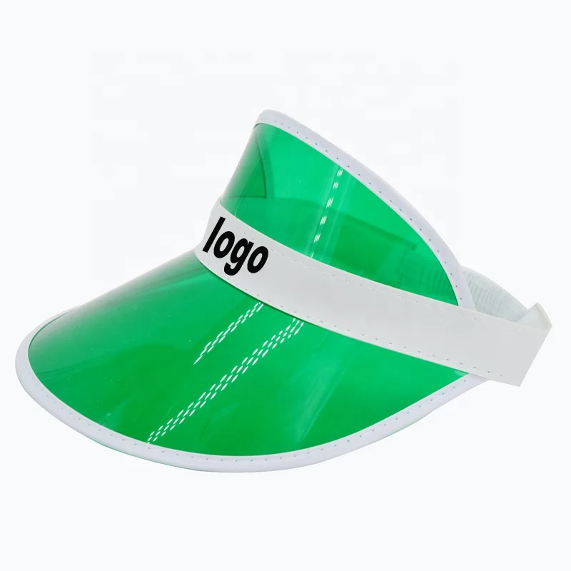 Fashion awesome Plain Simple Summer Fashion UV Green Plastic Sun Visor Cap