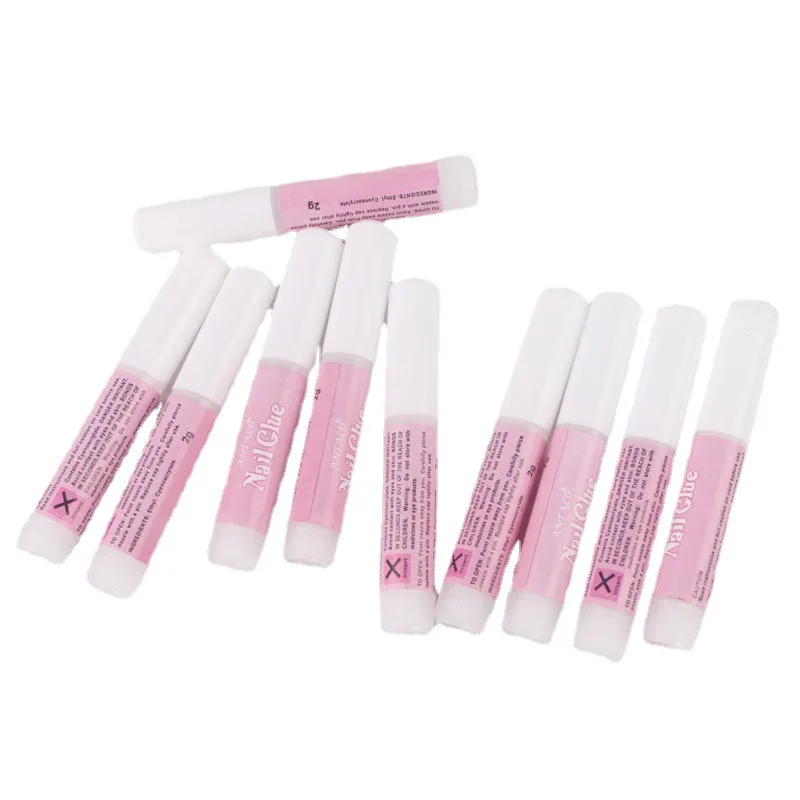 Factory Direct 2G Small Professional Nail Glue Wholesale Special Drill Point Glue Wear Nails Cross-Border Bulk Nail Glue