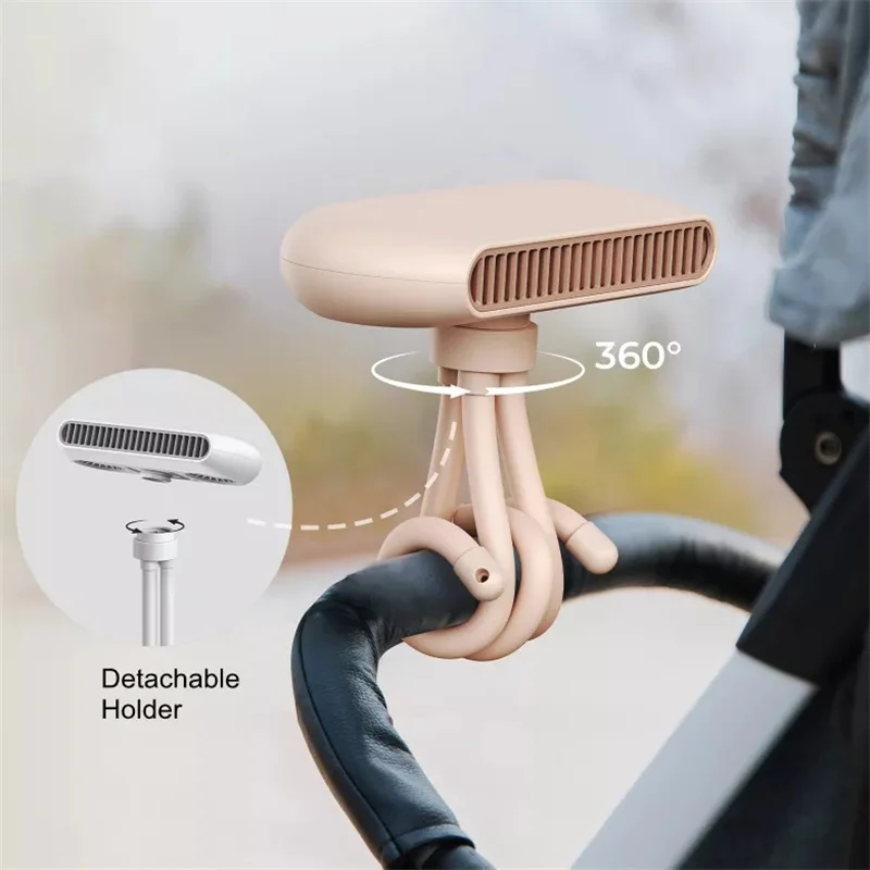 Portable Baby Stroller Fan 2400mah rechargeable USB Octopus Spider Shape Small Fan for Home Office Bedroom