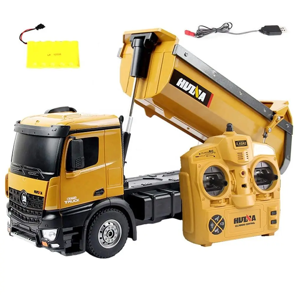 Huina Toys 1573 RC Dump Truck 1:14 Diecast Engineering Construction Car Remote Control Toys RC Truck Vehicle RTR Christmas Gifts